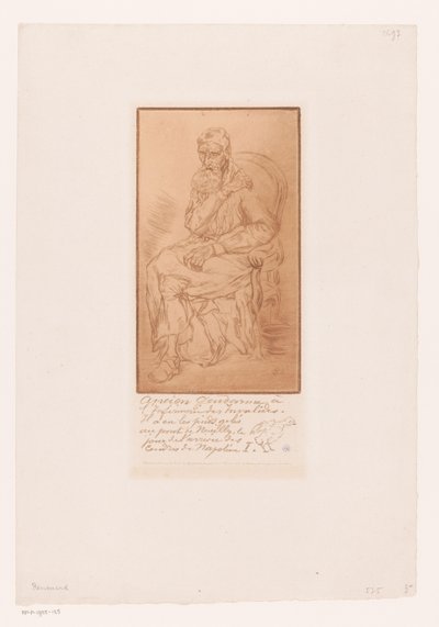見知らぬ男の肖像 Ancien gendarme (...) de Napoleon I 作： Paul  Renouard
