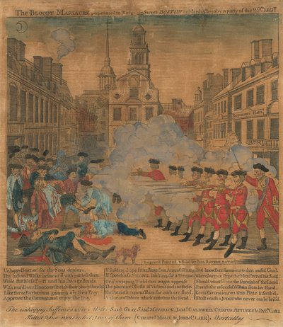 ボストン虐殺 作： Paul Revere, after Henry Pelham