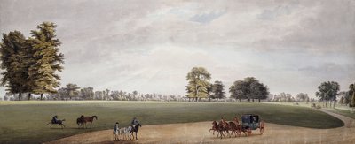 ルートンの公園の馬車がライダーとフリスキングの子馬に出会い、 作： Paul Sandby