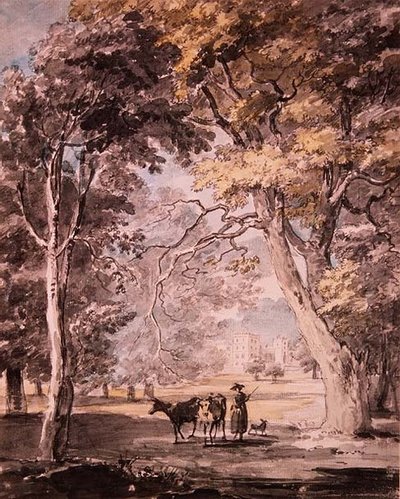 ウィンザー・グレート・パークのミルクメイド（1765-70年頃 作： Paul Sandby
