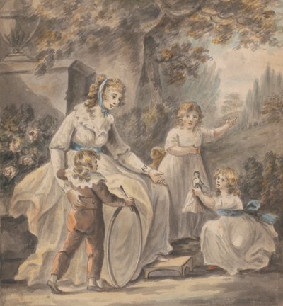 3人の子供を持つ看護師 作： Paul Sandby