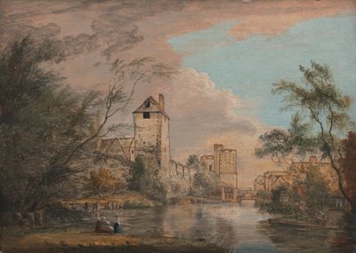 カンタベリーの西門の未完の眺め 作： Paul Sandby