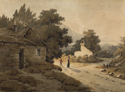 湖水地方バセンスウェイト（紙にトイレ） 作： Paul Sandby