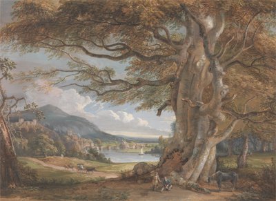 ブリッジノース（紙にボディカラー、水彩、チョーク、グラファイト） 作： Paul Sandby
