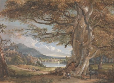 シュロップシャー州ブリッジノース 作： Paul Sandby