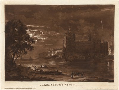 カナーヴォン城 (夜) 作： Paul Sandby