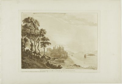 カーナーヴォン郡のコンウェイ 作： Paul Sandby