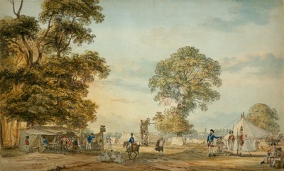 ゴードン暴動、1780年のハイドパークの野営地 作： Paul Sandby