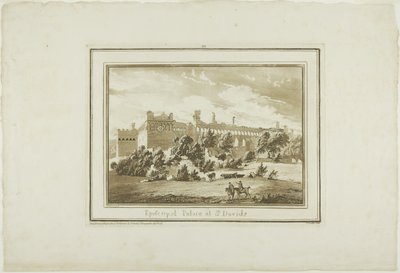 セント・デイヴィッズの司教宮殿、『南ウェールズ十二景』より12枚目 作： Paul Sandby