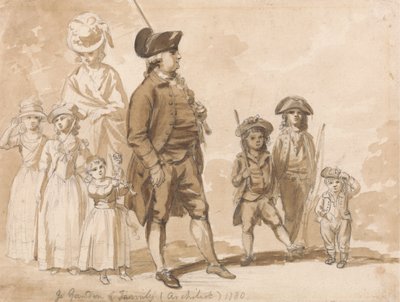 ジェームズ・ガンドンと家族 作： Paul Sandby