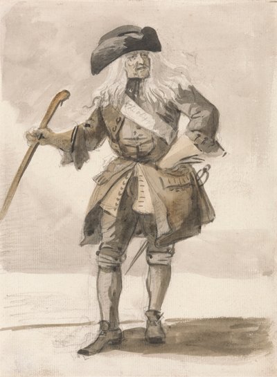 London Cries: 闊歩する男 作： Paul Sandby