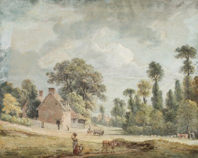 エガムヒルを見下ろす 作： Paul Sandby