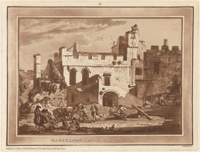 内庭から見たマナーバウル城 作： Paul Sandby