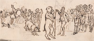 Músicos e um urso performático 作： Paul Sandby