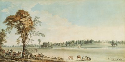 ノーサンプトンシャー、ウィットルベリーフォレストのウェイクフィールドロッジの北西ビュー 作： Paul Sandby