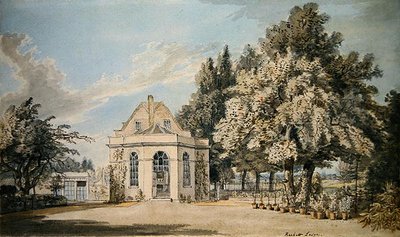 ラケット・ロッジ、ワンズワース（紙に鉛筆の上に水彩画） 作： Paul Sandby
