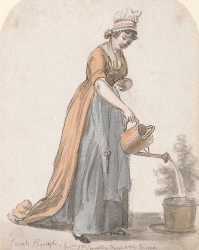 サラ・ハフ、TPサンドビー夫人の保育園メイド 作： Paul Sandby
