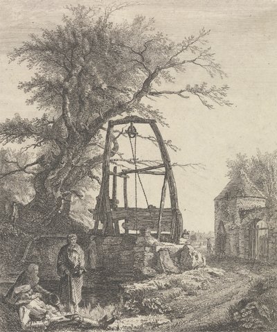 Mendigos escoceses descansando perto de um poço 作： Paul Sandby