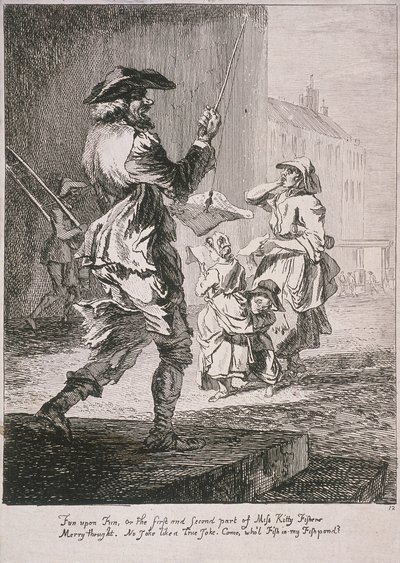 大道芸人、ロンドンの叫び、1760 作： Paul Sandby