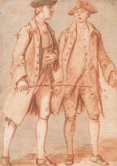 Dois homens, um segurando um chicote 作： Paul Sandby