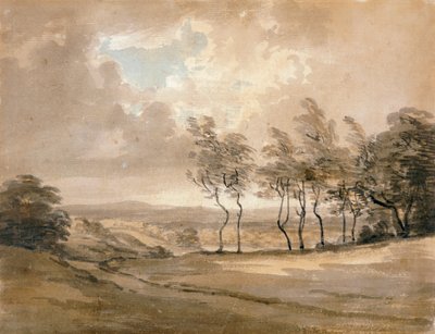 「ハムステッド ヒースの眺め」、18 世紀 作： Paul Sandby