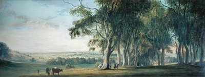 グレートパークのスノーヒルからのウィンザーの眺め 作： Paul Sandby