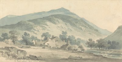 Beddgelert の風景、北ウェールズ 作： Paul Sandby Munn