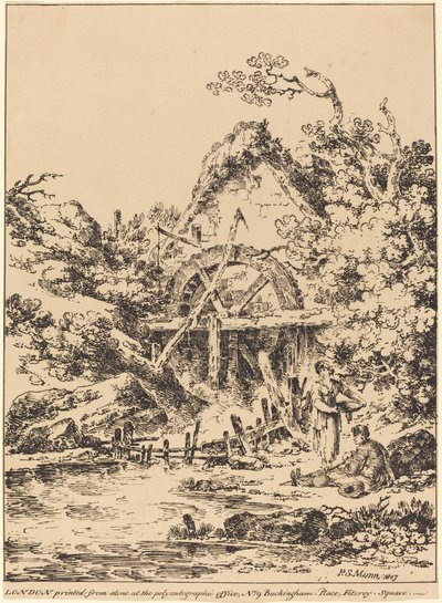 オールド ウォーター ミル 作： Paul Sandby Munn