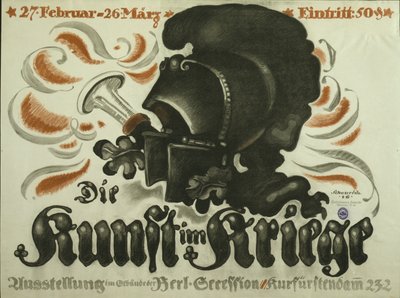 "Art in War "の展覧会を宣伝するポスター 作： Paul Scheurich