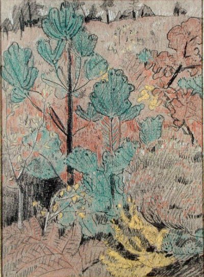 下草（木炭、パステル、紙） 作： Paul Sérusier