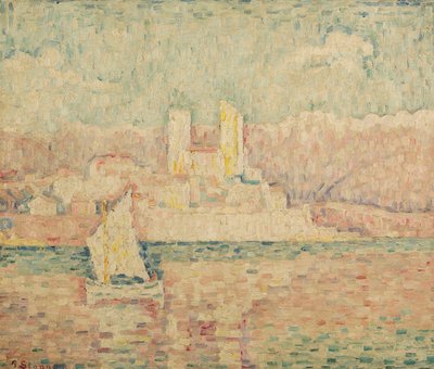 アンティーブの朝、1919 作： Paul Signac