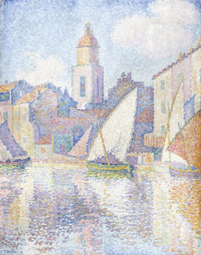 サントロペの鐘楼、1896年 作： Paul Signac