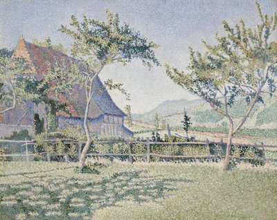 Comblat-le-Château、牧草地、作品161、1887年6月-7月（キャンバスに油彩） 作： Paul Signac
