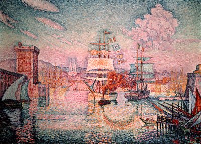 マルセイユ港への入り口、1911 作： Paul Signac