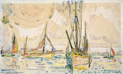 ロクマロ港の漁船 作： Paul Signac