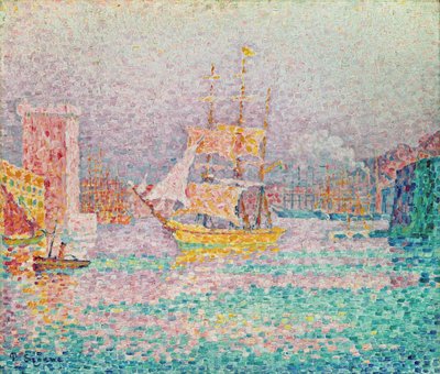 マルセイユの港、1906年頃 作： Paul Signac