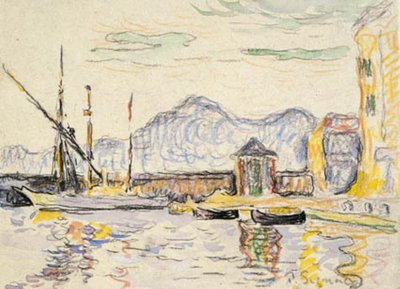 アンティーブの港 作： Paul Signac