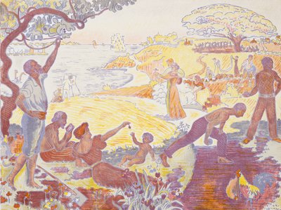 調和の時代：生命の喜び-海の日曜日 作： Paul Signac