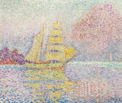 アゲイでのイタリアの旅人、1901 作： Paul Signac