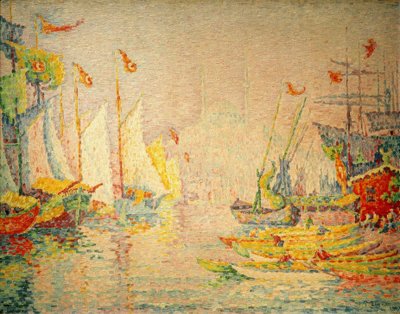 コンスタンティノープル、黄金の角-絵画ポール・シニャック 作： Paul Signac