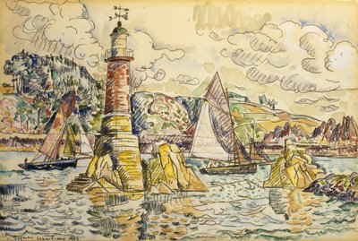 La Phare a Lezardrieux、1927 作： Paul Signac
