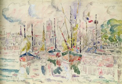 ラ・ロシェル（水彩・紙） 作： Paul Signac