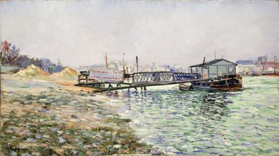 ジャルダンデプラントのセーヌ川、1884年 作： Paul Signac