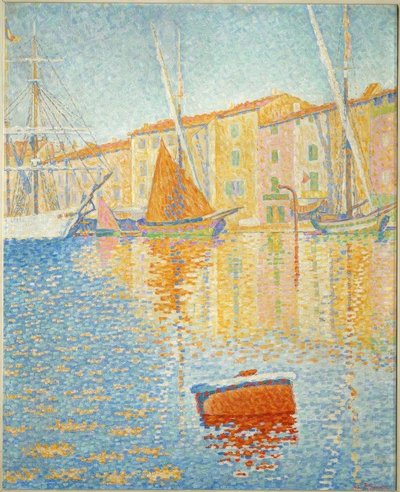 赤いブイ 作： Paul Signac