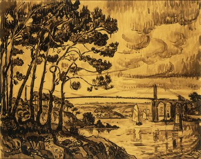レザルドリュー橋、1922年 作： Paul Signac