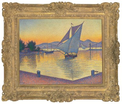 ル・ポルト・オ・ソレイユ・カウンシャン、作品236（サントロペ） 作： Paul Signac