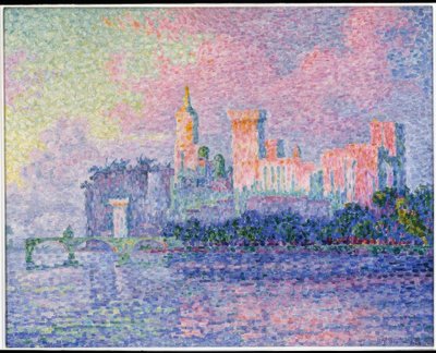 教皇の城、アヴィニョン 作： Paul Signac