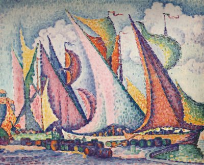地中海帆船、1923 作： Paul Signac