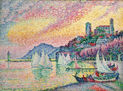カンヌの旧港。カンヌの古い港、1918 作： Paul Signac