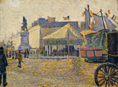 クリシー広場、1887年 作： Paul Signac